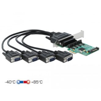   Delock PCI Express Kártya > 4 x soros RS-232 tápfeszültséggel (89938)