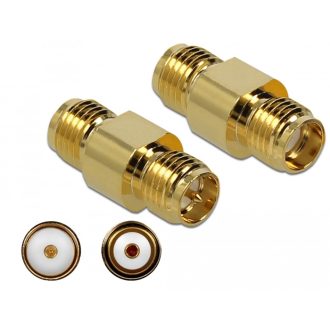   Delock Adapter, SMA csatlakozóhüvely apa RP-SMA csatlakozóhüvely 10 GHz (89975)