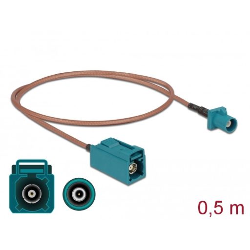 Delock Antennakábel FAKRA Z-dugó > FAKRA Z-hüvely RG-316 0,5 m (90004)