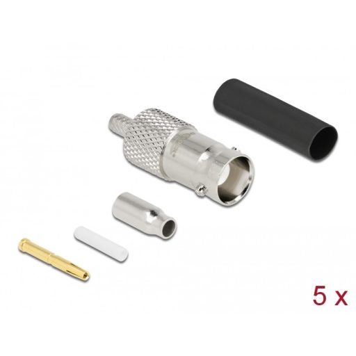 Delock BNC anya RG-174 / RG-316 krimpelésére illeszkedő süllyesztő csővel (90014)