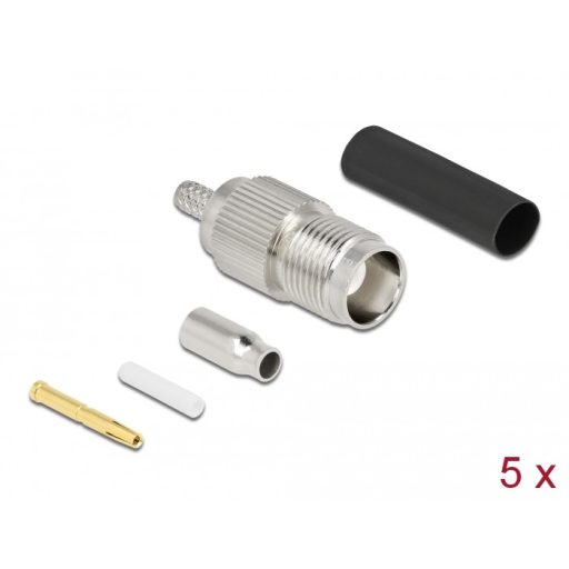 Delock TNC Buchse RG-174 / RG-316 krimpelésére illeszkedő süllyesztő csővel (90016)