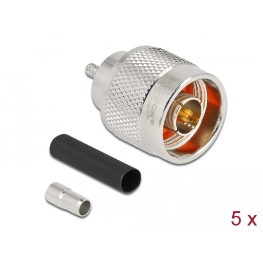 Delock N apa RG-174 / RG-316 krimpelésére illeszkedő süllyesztő csővel (90017)