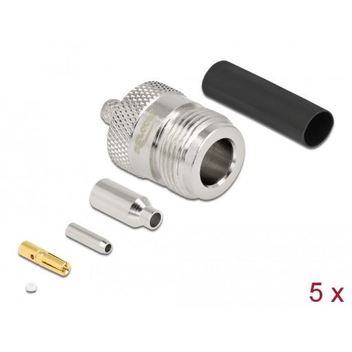 Delock N anya RG-174 / RG-316 krimpelésére illeszkedő süllyesztő csővel (90018)