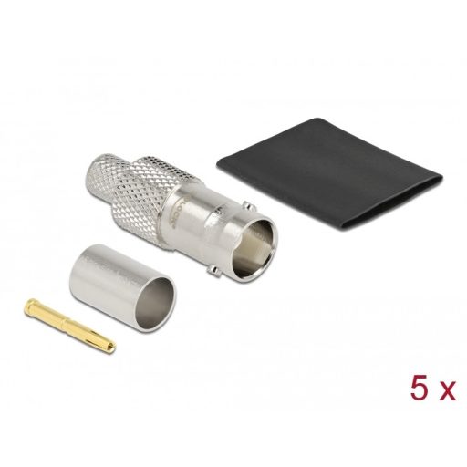 Delock BNC anya RG6 krimpelésére illeszkedő süllyesztő csővel (90029)