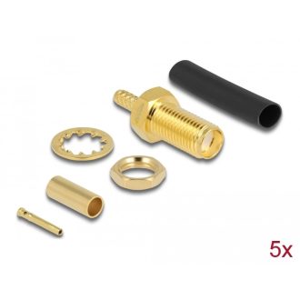   Delock SMA apa válaszfal RG-174 / RG-316 krimpeléséhez megfelelő süllyesztő csővel (90039)