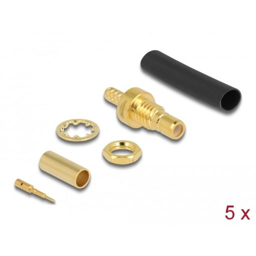 Delock SMB anya RG-174 / RG-316 krimpelésére illeszkedő süllyesztő csővel (90041)