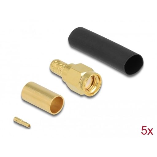 Delock RP-SMA apa LMR200 krimpelésére illeszkedő süllyesztő csővel (90043)