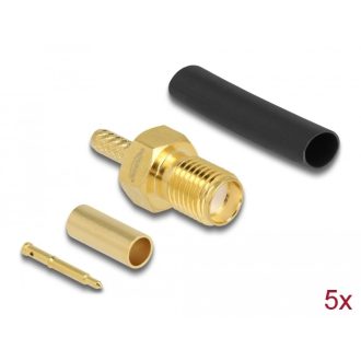   Delock RP-SMA anya RG-174 / RG-316 krimpelésére illeszkedő süllyesztő csővel (90044)