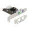 Delock PCI Express x1 kártya 2 x PS/2 porttal és 1 x USB tűfejjel - alacsony profilú formatényező (90049)
