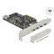 Delock PCI Express x4 Kártya - 4 x USB Type-C  + 1 x A-típusú USB - SuperSpeed USB 10 Gbps - alacson (90059)