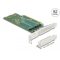 Delock PCI Express 4.0 x16 kártya - 4 x belső NVMe M.2 Key M 110 mm - elágazás - alacsony profilú formatényező (90090)