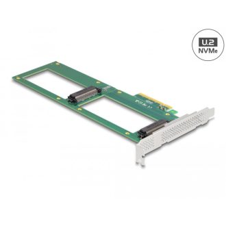   Delock PCI Express 4.0 x8 kártya - 2 x belső U.2 NVMe SFF-8639 - elágazás (90091)