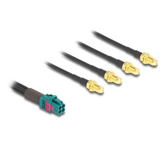   Delock Mini FAKRA Z quad kábel anya - 4 db. SMA B-típusú anya (90143)
