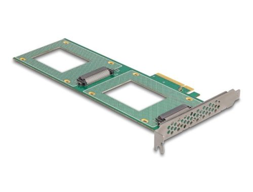 Delock PCI Express 4.0 x8 kártya - 2 x belső U.2 NVMe SFF-8639 - elágazás (H x Sz 236 x 87 mm) (90151)