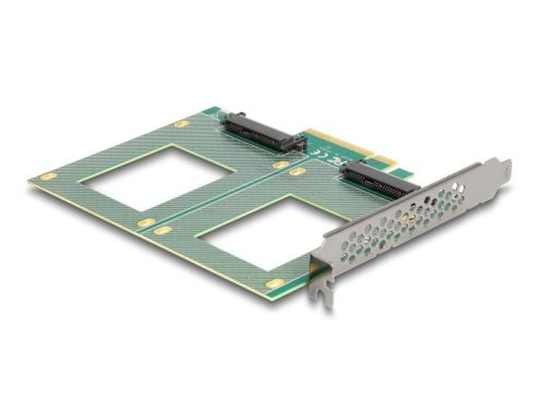 Delock PCI Express 4.0 x8 kártya - 2 x belső U.2 NVMe SFF-8639 - elágazás (H x Sz 144 x 122 mm) (90162)