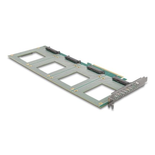Delock PCI Express 4.0 x16 kártya - 4 x belső U.2 NVMe SFF-8639 - elágazás (H x Sz 288 x 122 mm) (90169)