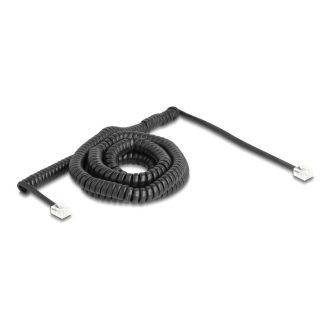   Delock Telefon csavart kábel RJ11 apa - RJ11 apa fekete színű 10 m (90227)