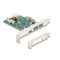 Delock PCI Express x1 kártya - 1 x külső USB Type-C  anya PD 30 W és 2 x külső A-típusú USB 5 Gbps anya (90229)