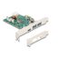 Delock PCI Express x1 kártya - 1 x külső USB Type-C  anya PD 30 W és 2 x külső A-típusú USB 5 Gbps anya (90229)