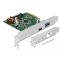 Delock PCI Express x4 kártya - 1 x külső USB Type-C  hüvely + 1 x külső A-típusú USB hüvely SuperSpe (90299)