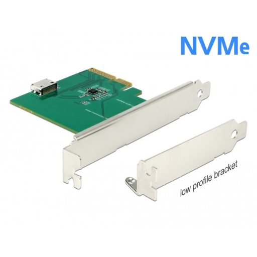 Delock PCI Express x4-kártya > 1 x belső OCuLink SFF-8612 - alacsony profilú formatényező (90307)