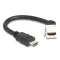 Delock Keystone modul HDMI kábel apa - anya 45 -ban hajlított 8K 60 Hz 20 cm, fekete (90319)