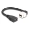 Delock Keystone modul HDMI kábel anya - anya 90 -ban hajlított 8K 60 Hz 20 cm, fekete (90321)