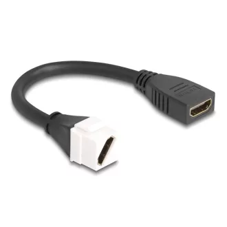   Delock Keystone modul HDMI kábel anya   anya diagonális 8K 60 Hz 20 cm, fekete (90326)