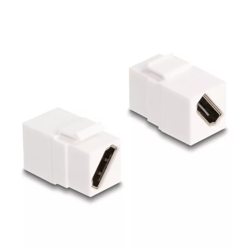 Delock Keystone modul HDMI anya - anya diagonális 8K 60 Hz fehér (90327)