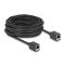 Delock Hálózat bővítő kábel RJ45 anya - RJ45 anya Cat.6A S/FTP 10 m fekete (90335)