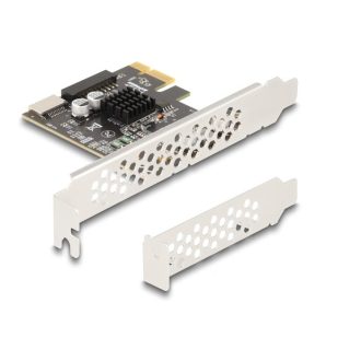   Delock PCI expressz x1 kártya - 1 x belső USB 5 Gbps Type-E Key A and 1 x 19 pin USB pin header male - alacsony profilú formatényező (90344)