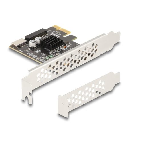Delock PCI expressz x1 kártya - 1 x belső USB 5 Gbps Type-E Key A and 1 x 19 pin USB pin header male - alacsony profilú formatényező (90344)