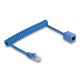 Delock RJ45 tekercses kábelcsatlakozó a jack csatlakozóhoz Cat.6 UTP 0,6 m   1,2 m kék