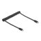 Delock USB 2.0 Type-C  tekercses kábel, apa-apa 0,45 m-től 0,75 m-ig fekete (90369)