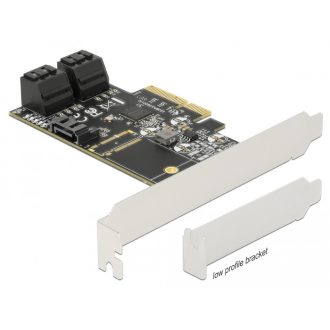   Delock 5 portos SATA PCI Express x4 Kártya - alacsony profilú formatényező (90395)