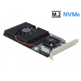   Delock PCI Express x8 / x16 kártya - 4 x belső NVMe M.2 M-kulcs M-kulcs (90409)