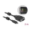 Delock USB Type-C  - soros DB9 adapter 9 LED RS-232 teszterrel (90414)