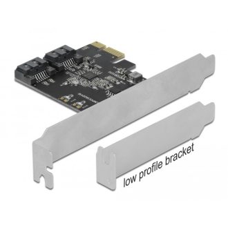   Delock 2 portos SATA PCI Express Kártya - alacsony profilú formatényező (90431)