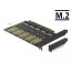 Delock PCI Express x16-kártya > 5 x belső M.2 aljzat B nyílással / SATA (90435)