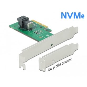   Delock PCI Express x4 Card - 1 x belső NVMe SFF-8643 - alacsony profilú formatényező (90437)