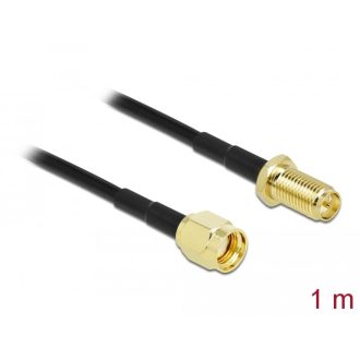   Delock Antennakábel RP-SMA-dugó - RP-SMA-hüvely LMR/CFD100, 1 m low loss (90443)
