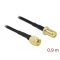 Delock Antennakábel SMA-dugó - SMA-hüvely LMR/CFD100, 0,9 m low loss (90447)