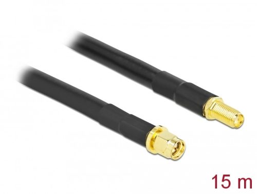 Delock Antennakábel SMA-dugó - SMA-hüvely LMR/CFD300 15 m low loss (90463)