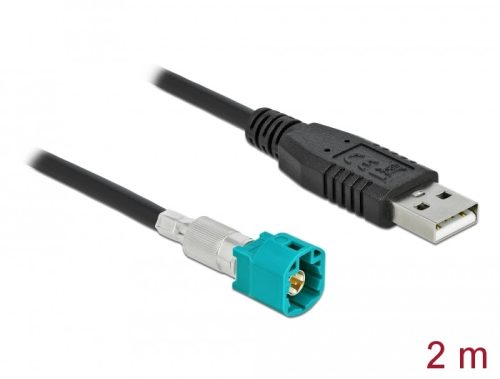 Delock Kábel HSD Z apa - A-típusú USB 2.0 apa 2 m