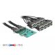 Delock PCI Express kártya 16 x soros RS-232 nagy sebességű ESD védelemhez (90501)