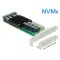 Delock PCI Express x16 Card - 8 x belső NVMe SFF-8643 - alacsony profilú formatényező (90504)