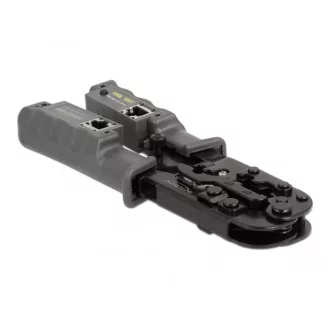   Delock Krimpelő eszköz csupaszítóval és hálózati teszterrel 8P (RJ45), 6P (RJ12 / 11) vagy 4P (RJ10) (90510)