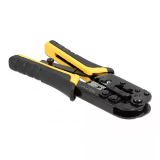   Delock általános krimpelő szerszám kábelcsupaszolóval 8P (RJ45) vagy 6P (RJ12/11) apa plugokhoz (90520)