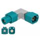 Delock Adapter HSD Z hüvely és HSD Z apa ívelt (90526)
