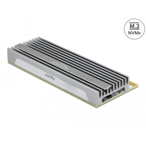 Delock PCI Express x16 (x1 / x4 / x8) kártya - 1 x NVMe M.2 Key M LED kijelzővel (90566)